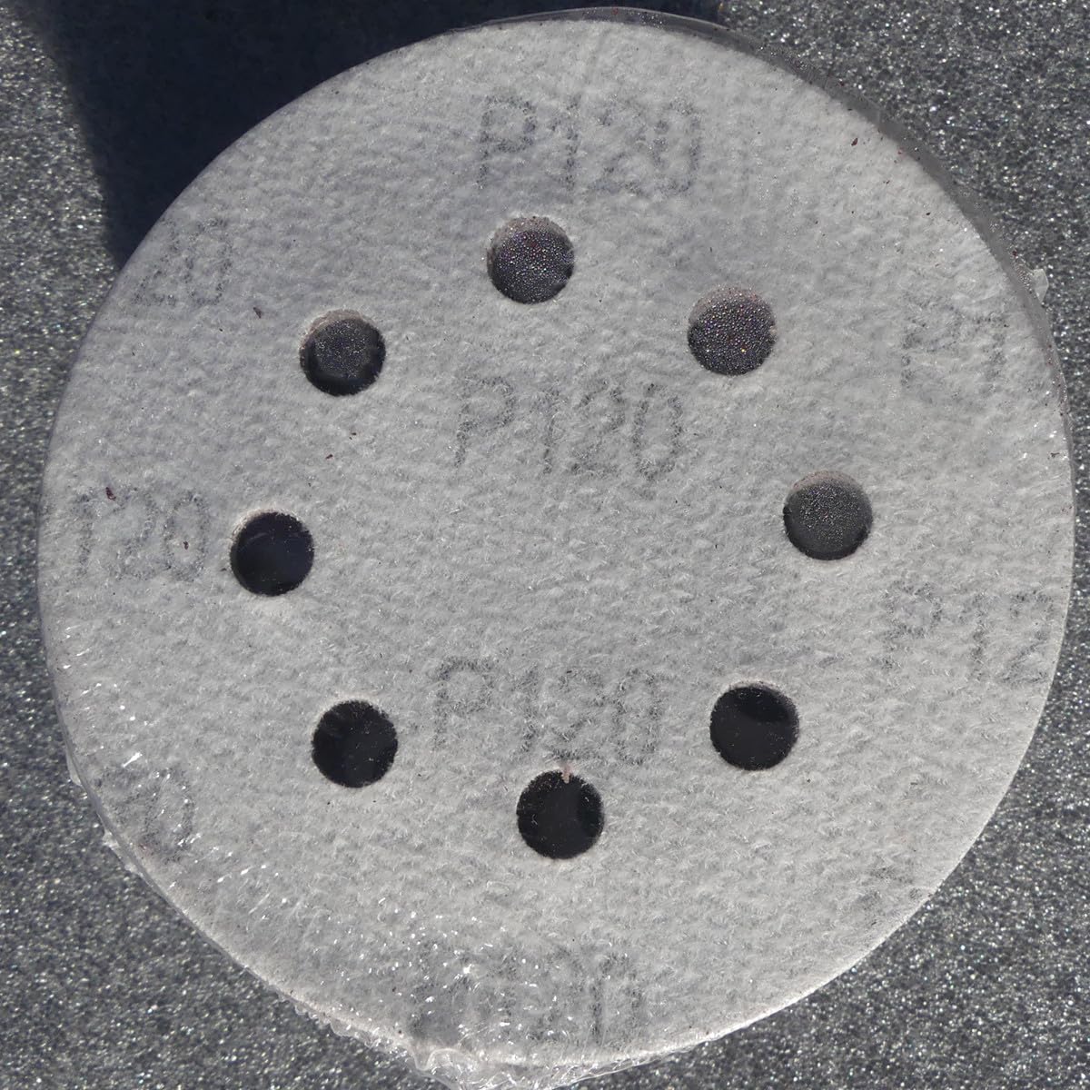 100 discos abrasivos de 125 mm de diámetro, con 8 orificios, grano P120, lijadora excéntrica de cuello largo, lijadora orbital de Bohrfux.