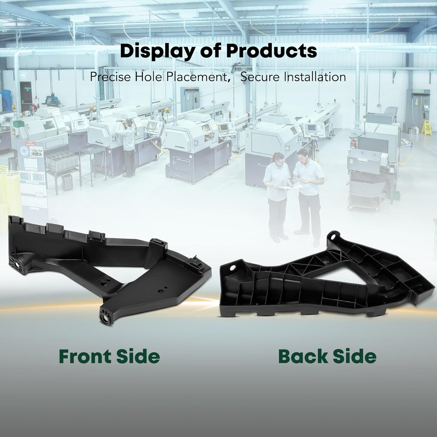 YHTAUTO Front Left Driver Side Headlight Bracket Compatible with Honda Civic 2016-2021 Coupe Sedan, Bumper Bracket