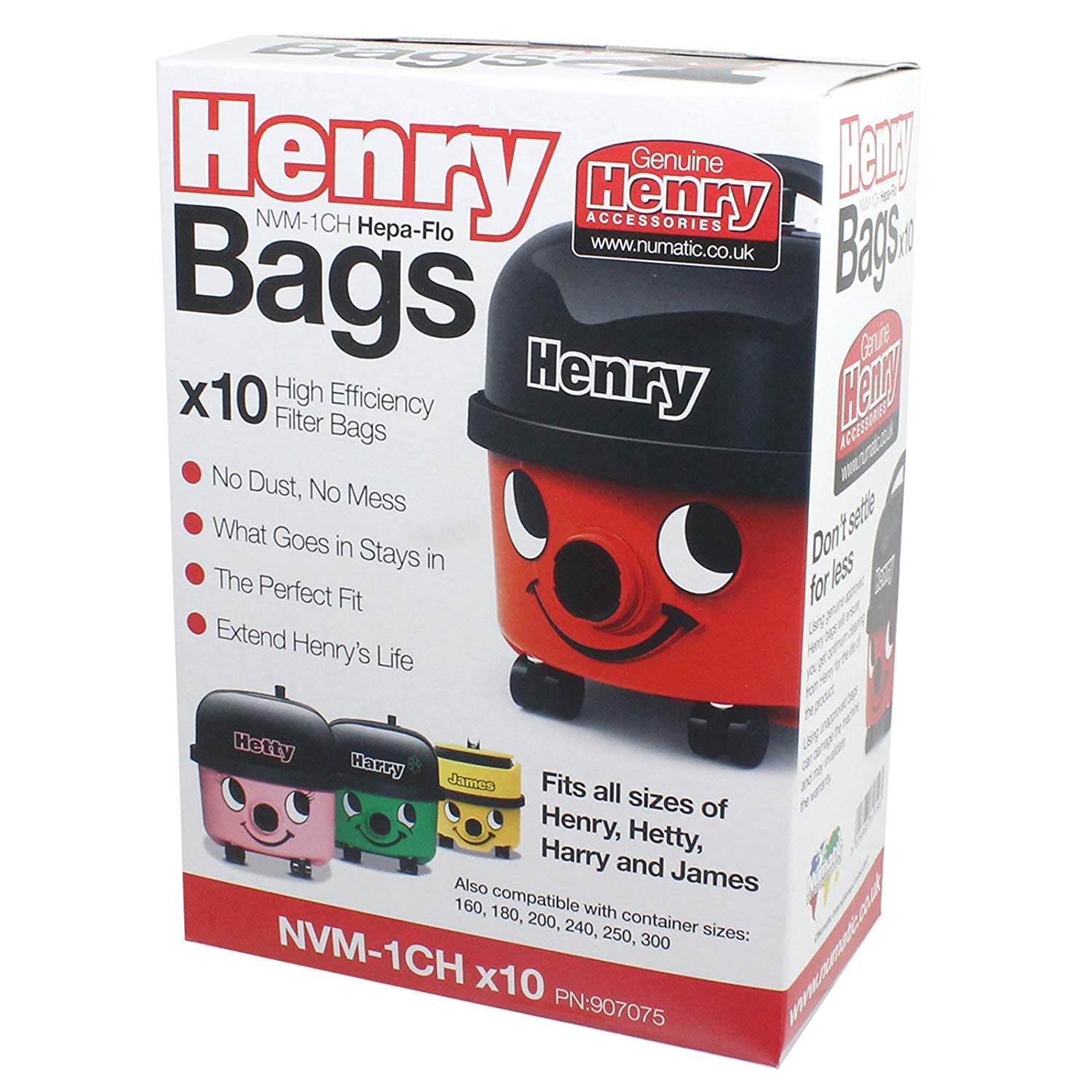 Numatic Hepa-Flo Lot de 30 sacs à poussière + tablettes désodorisantes pour aspirateur Henry Hetty Harry James