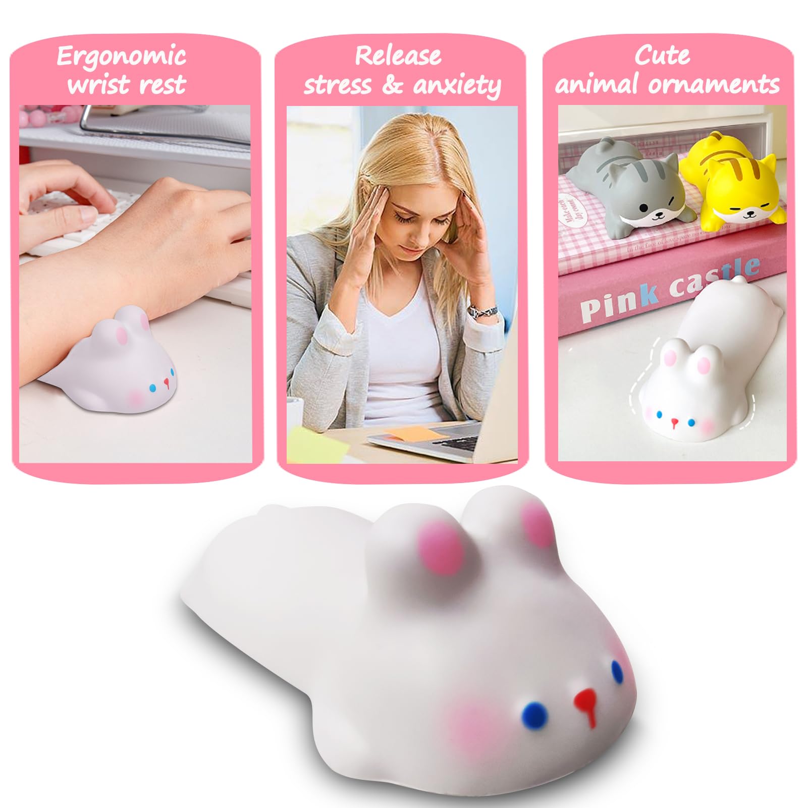 Cuscino Ergonomico Per Computer Poggiapolsi Per Mouse In Gel Di Silicone