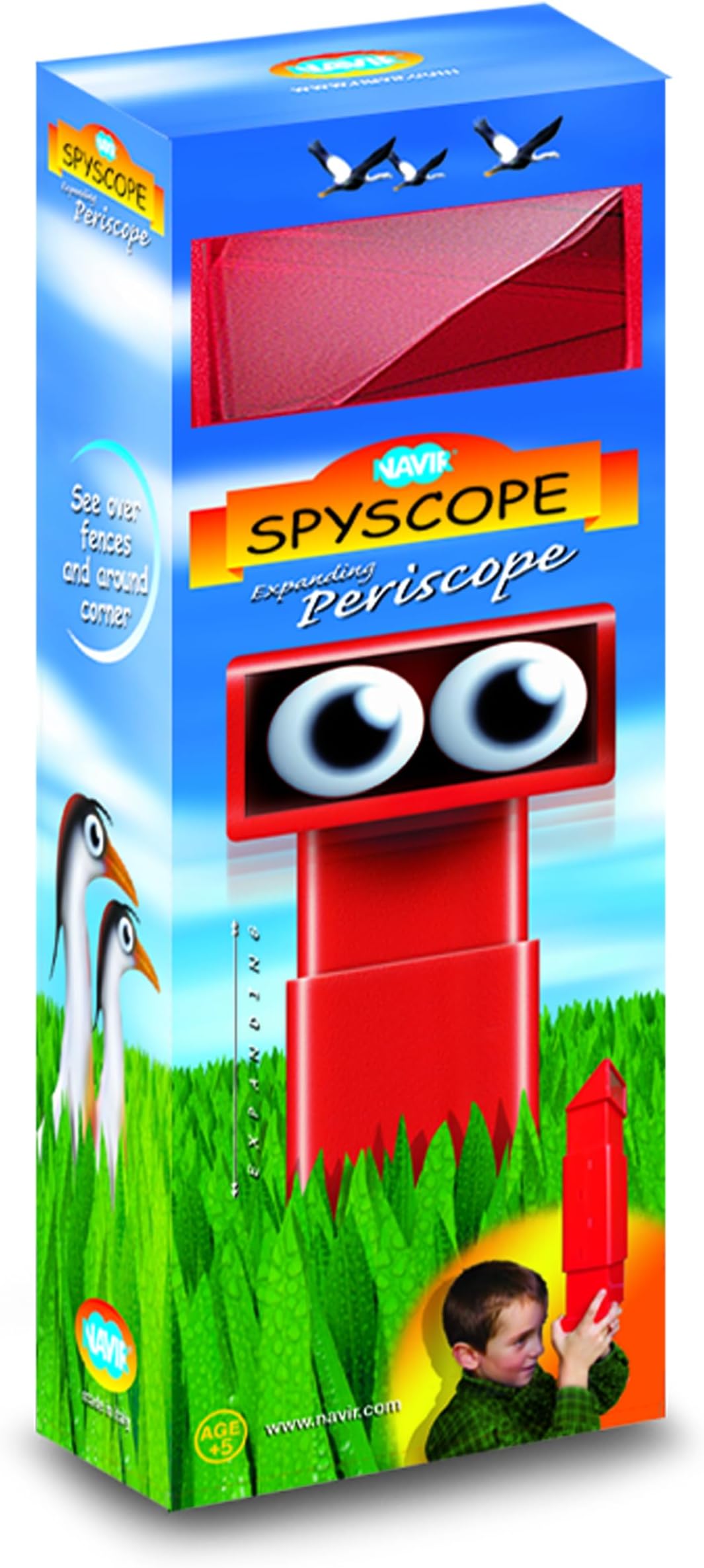 Navir3020 Spy Scope Periscope Toy, Red