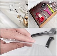 Vista 5 de Paquete de 3 forros de EVA para cajones de estantes de 12 x 59 pulgadas, transparente, no adhesivo, antideslizante, antiescarcha, impermeable, se