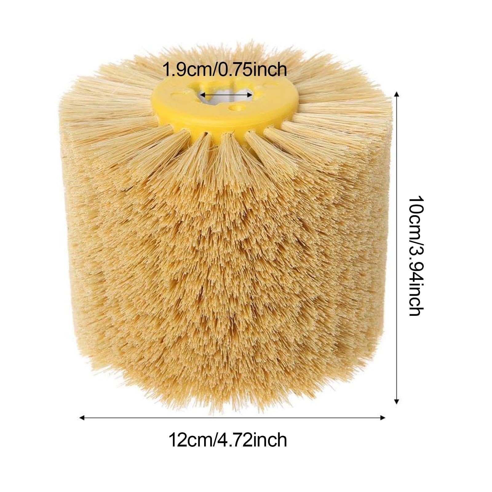 Cepillo de Pulido de Sisal, Tambor Desoxidante, Cepillo de Bruñido para Muebles, Suelos Y Superficies Metálicas.