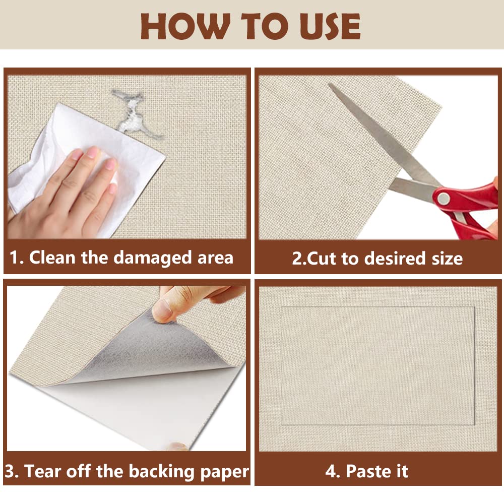 Toppe Autoadesive In Lino Per Riparazioni - 40x230 Cm, Nero, Per Divani, Auto E Tendaggi - Foto 2