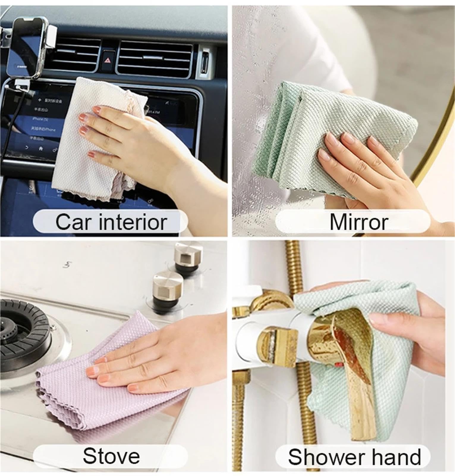 10 Chiffons de Nettoyage en Microfibre for Verre