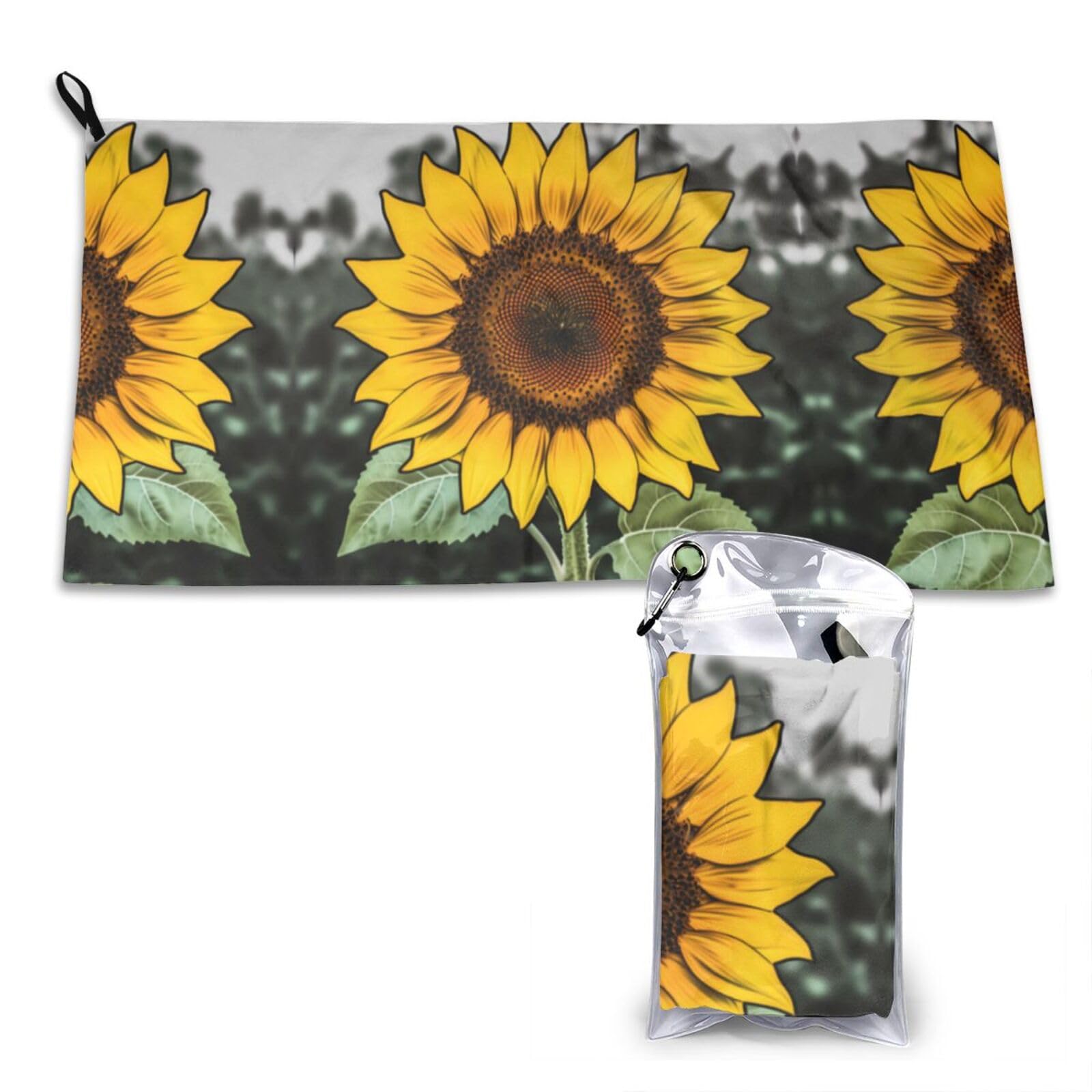 Sunflowers Pattern Print Cooling Towel, Gym Towel,Cooling Towels For Neck, Soft Breathable Travel Cool Towel,Sports Towels For Gym,Camping
