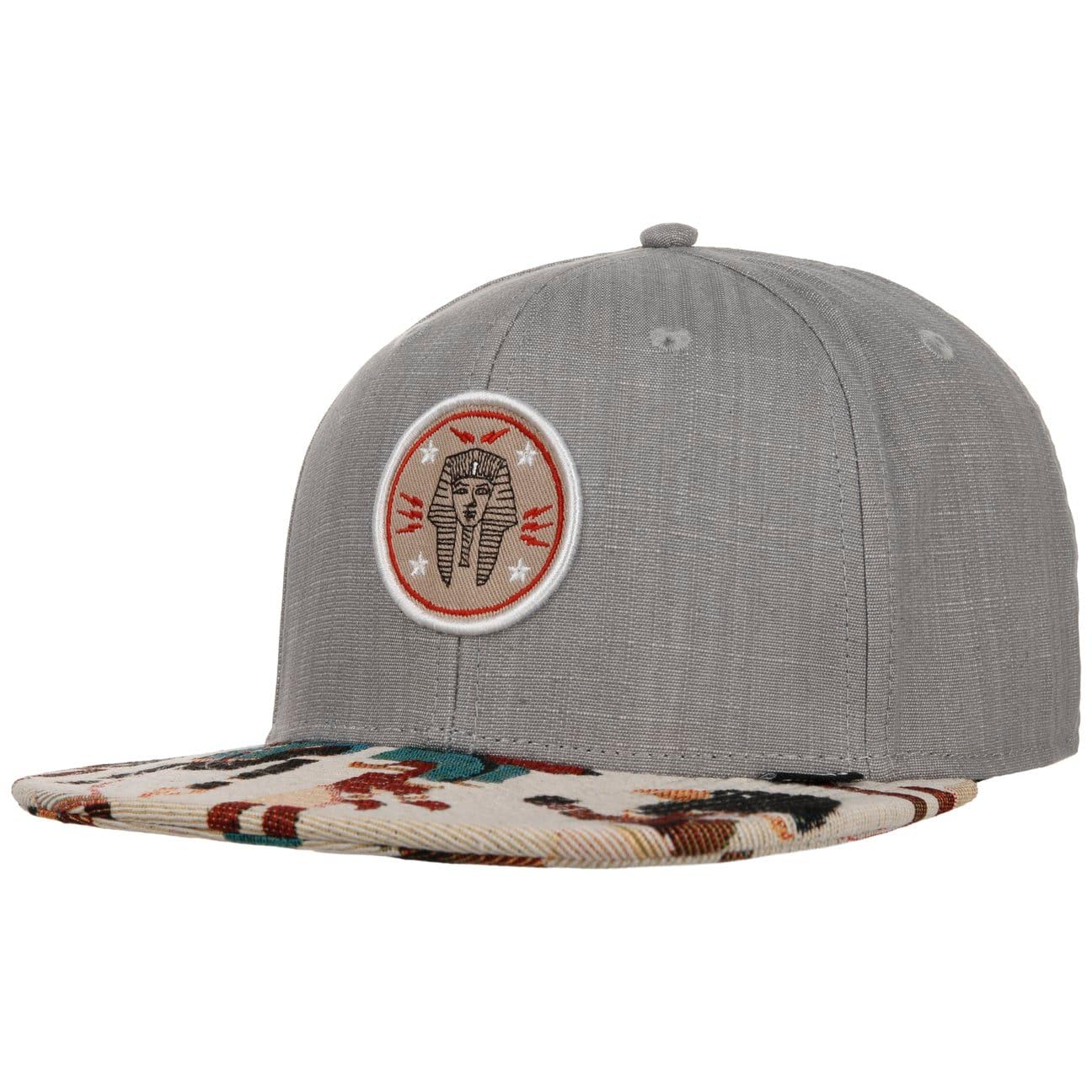 Djinns Men's Grey Tutanch Snapback Cap Baseball Flat Brim (One Size - )