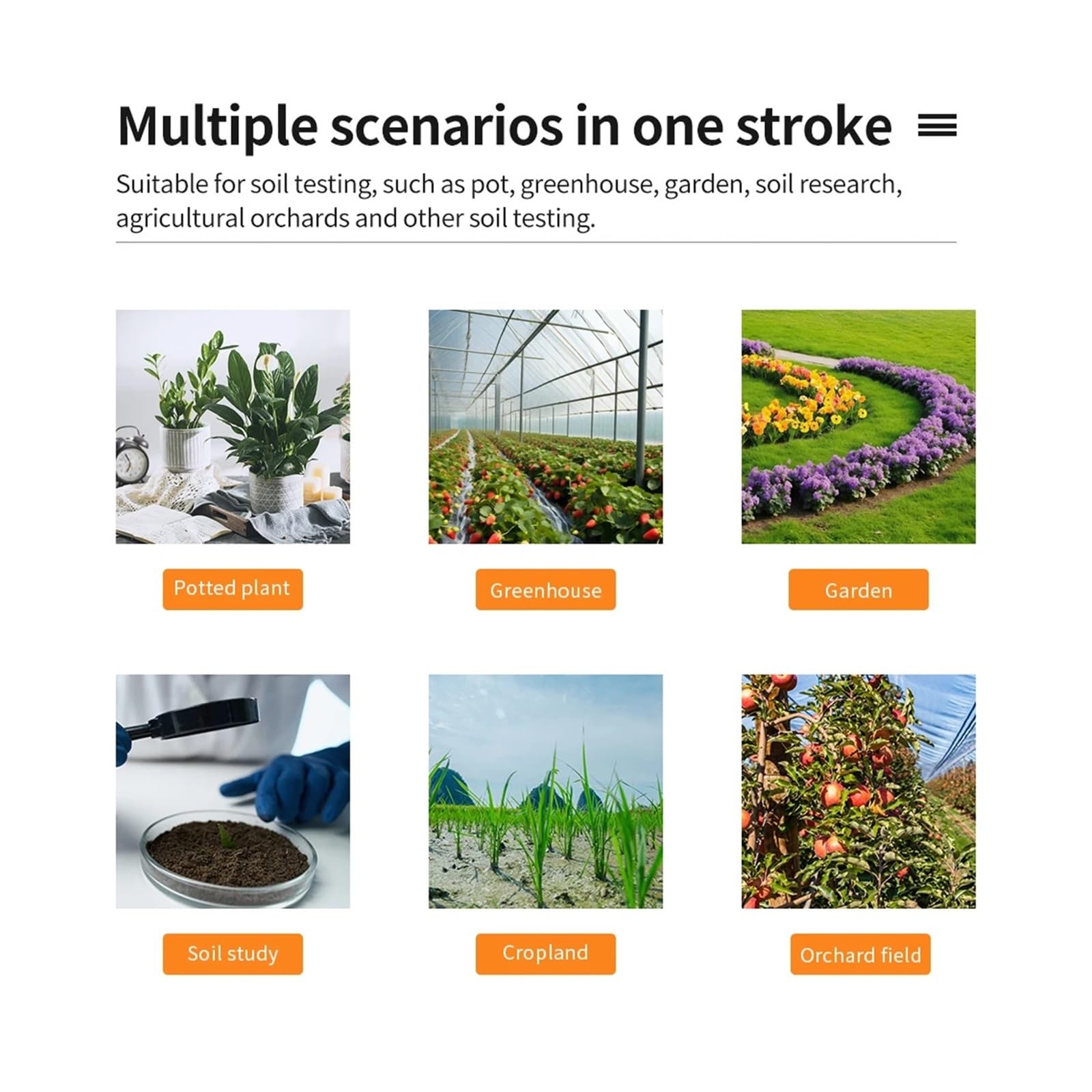 Misuratore di conducibilità Bluetooth 4 in 1 for terreno EC TDS CF, rilevatore temperatura, controllo APP intellinte ad alta precisione for giardinaggio e agricoltura Giardinaggio, Agricoltura