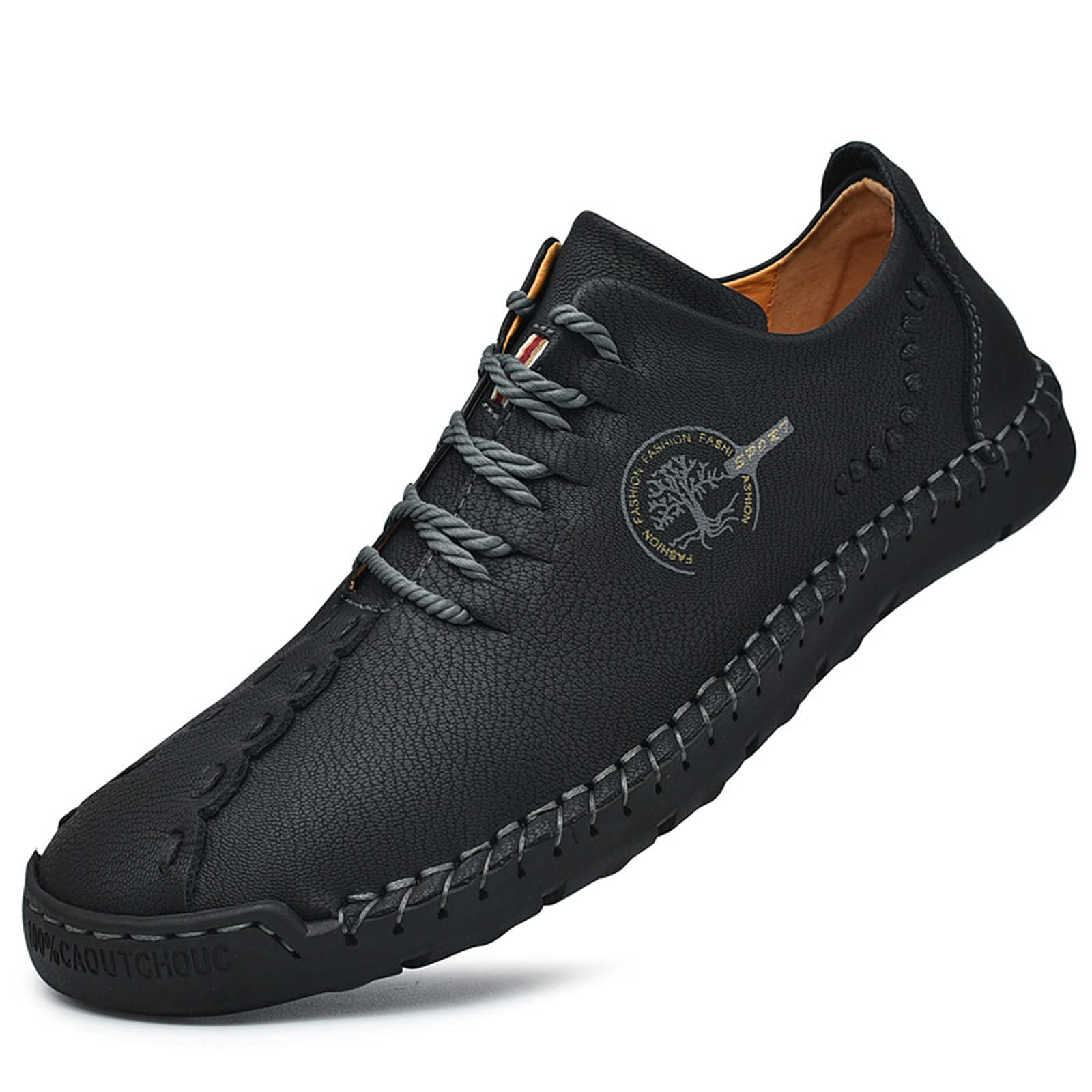 Mokassins męskie buty do jazdy, lekkie, skórzane, wykonane ręcznie, miękkie, płaskie buty do noszenia w czasie wolnym, półbuty