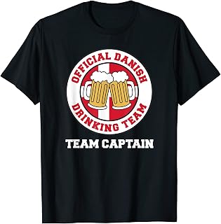 Official Danish Drinking Team Captain T-Shirt