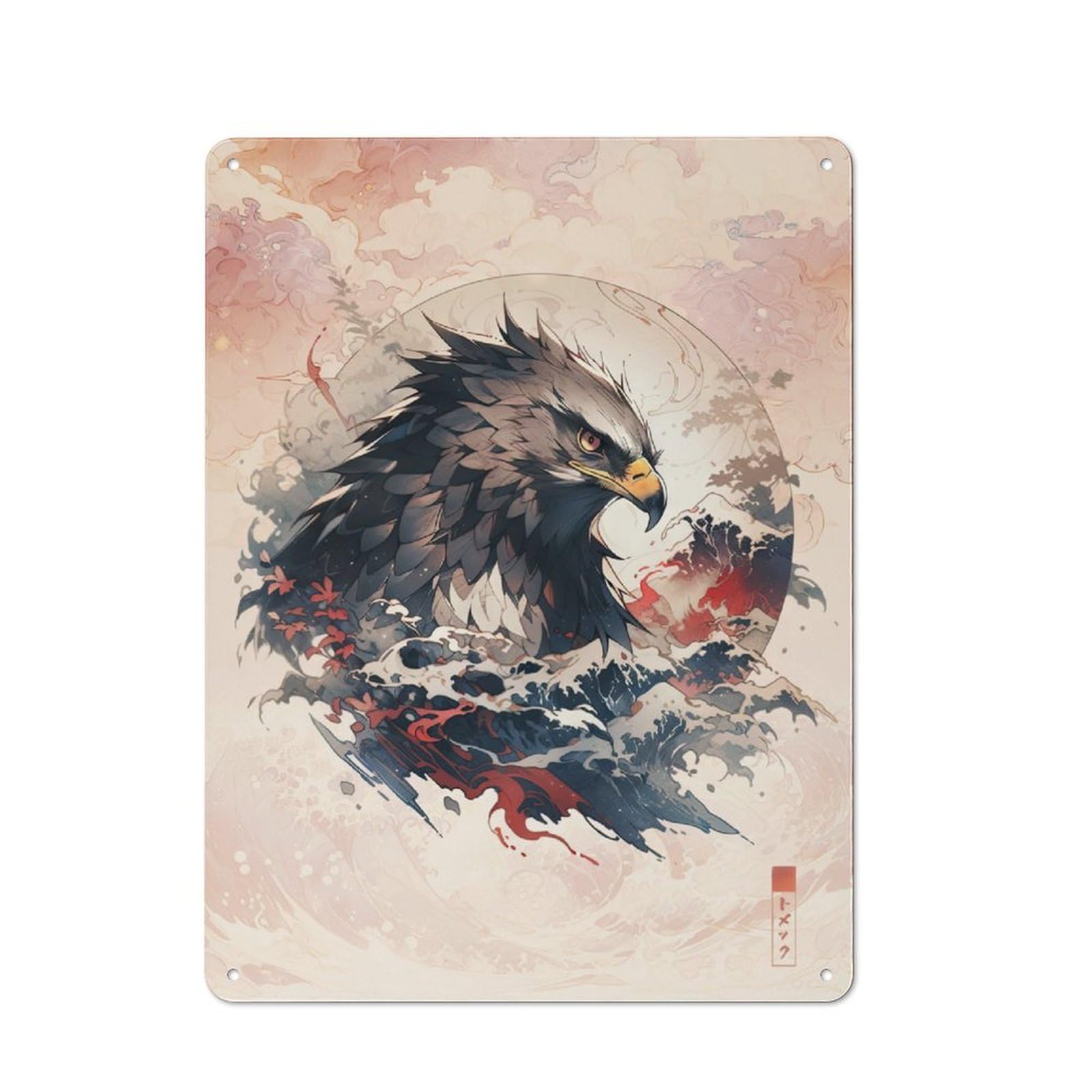 Eagle Smart Metal Wall Decor 40x30cm, Office Metal Sign for Office, Study, Studio Or Hallway