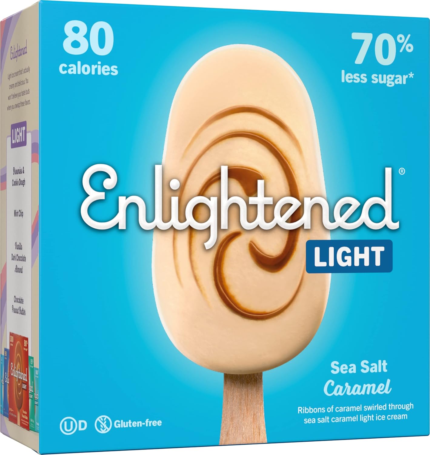 Enlightened, Sea Salt Caramel Ice Cream Bar, 15 fl oz (Frozen) Grocery & Gourmet Food