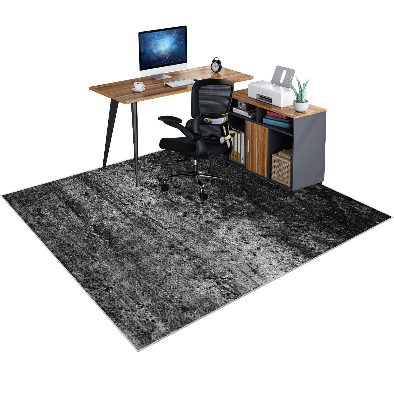 LXSDGVZD Office Chair Mat for Hard Floors, Carpet Floor Protector Mat, Gaming Chair Mat for Hardwood Floor, Non-slip Computer Desk Chair Mat for Carpeted Floors, Wood/tile Protection Mat 120 x 140 cm