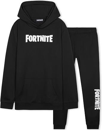 Fortnite Tracksuit Set for Boys, Teens, 2-Pc Hoodie & Joggers, Pullover Sweatshirt with Kangaroo Pocket, Gamer Gifts for Boys