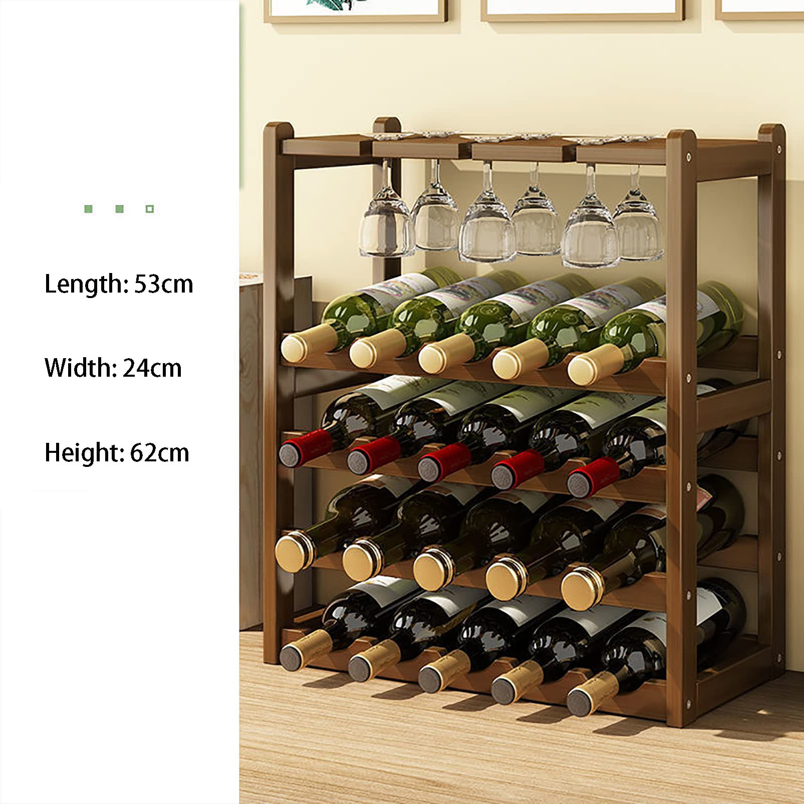 Amazon.co.jp: ワインラック ワインラック 9本用 自立式ワイン