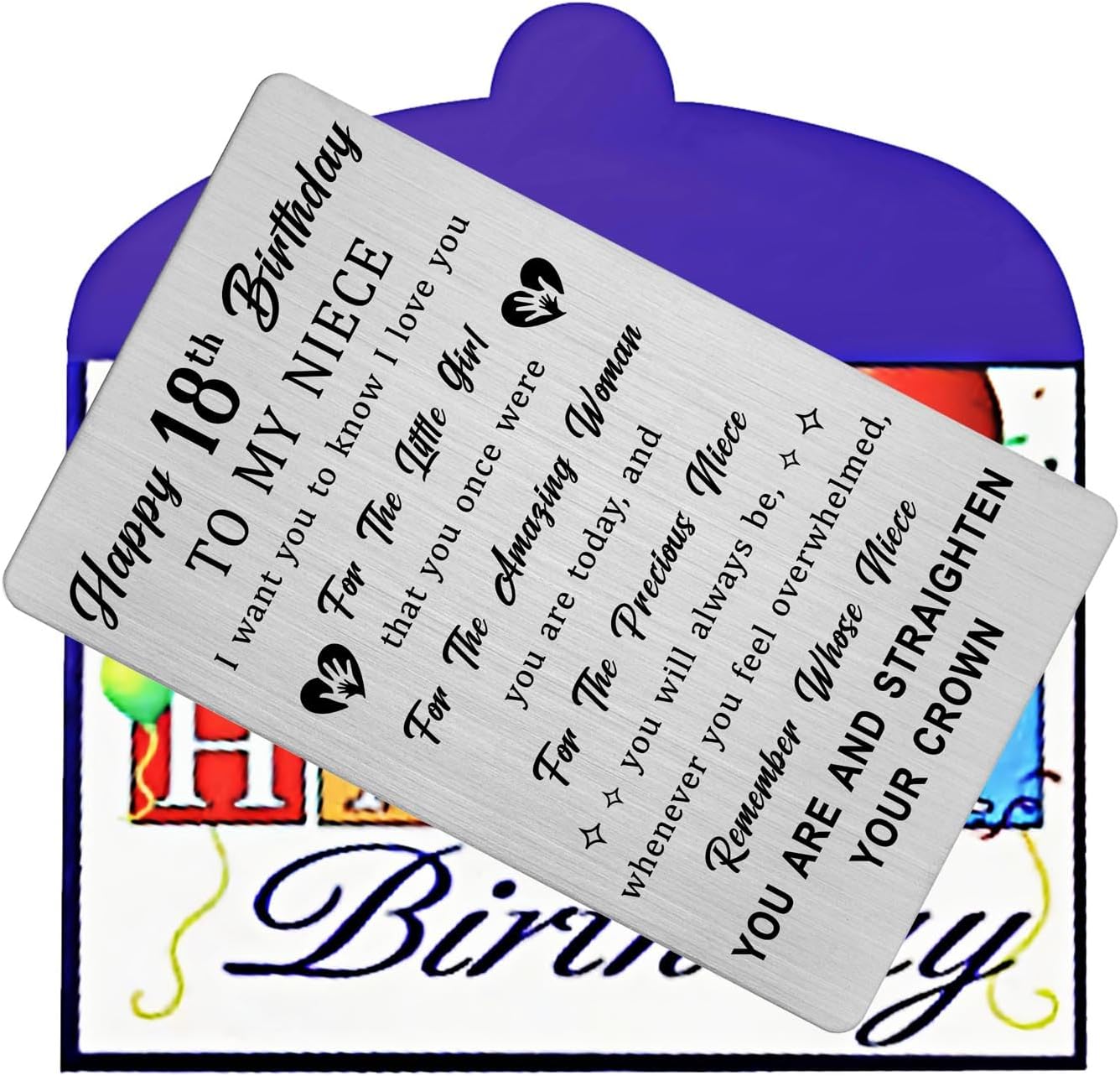 HYHYDHP Niece 18th Birthday Card - 18 Year Old Birthday Gifts for Niece - Happy 18th Birthday Niece Card, Adult Niece 18 Yr Bday Ideas - Image 6