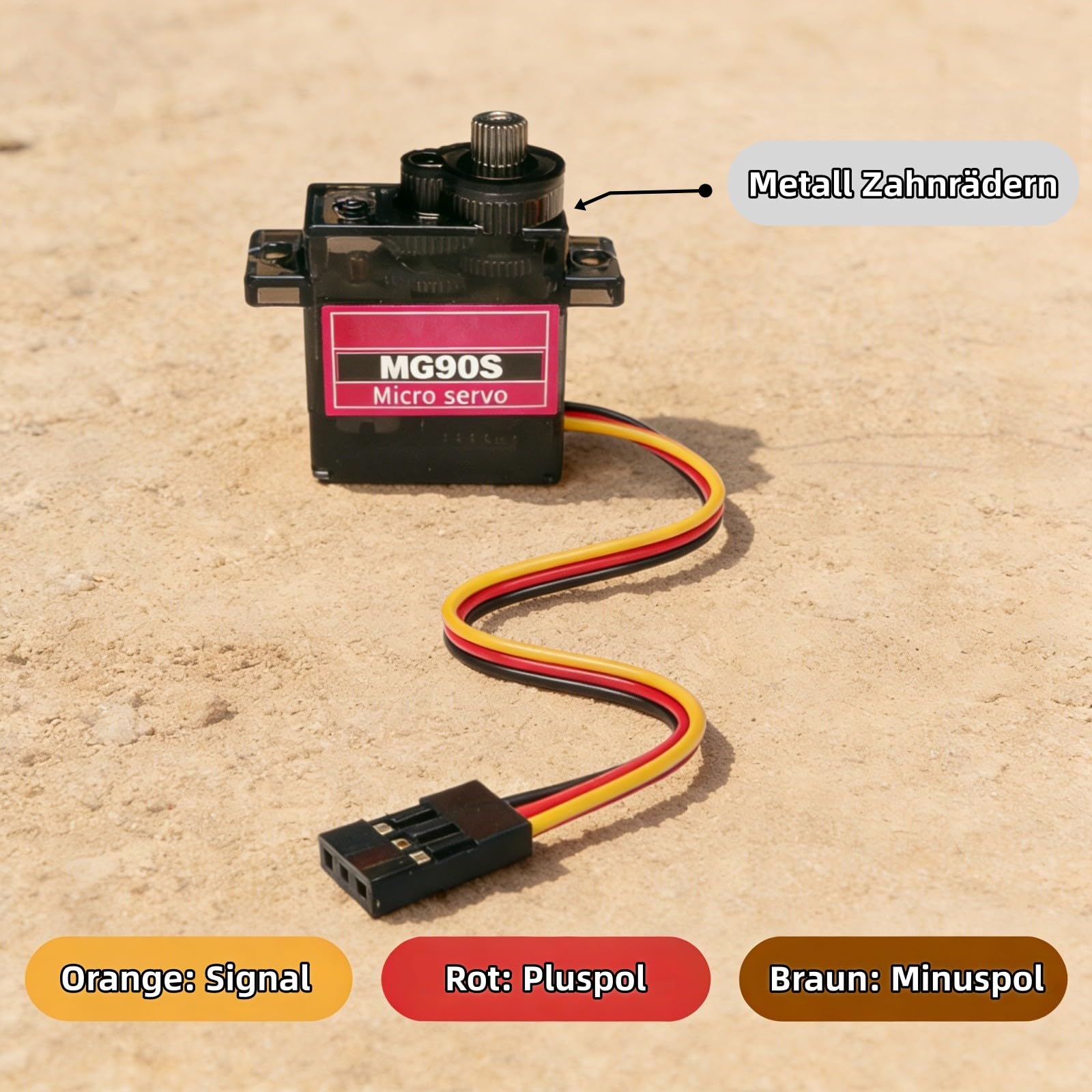 8 Stück MG90S 9G Mikro-Servomotor-Metallgetriebe-Kit, Mini-Servos für RC-Roboter, Autos, Boote, Hubschrauber, Flugzeuge, Arduino-Projekt-Servomotoren zur Steuerung
