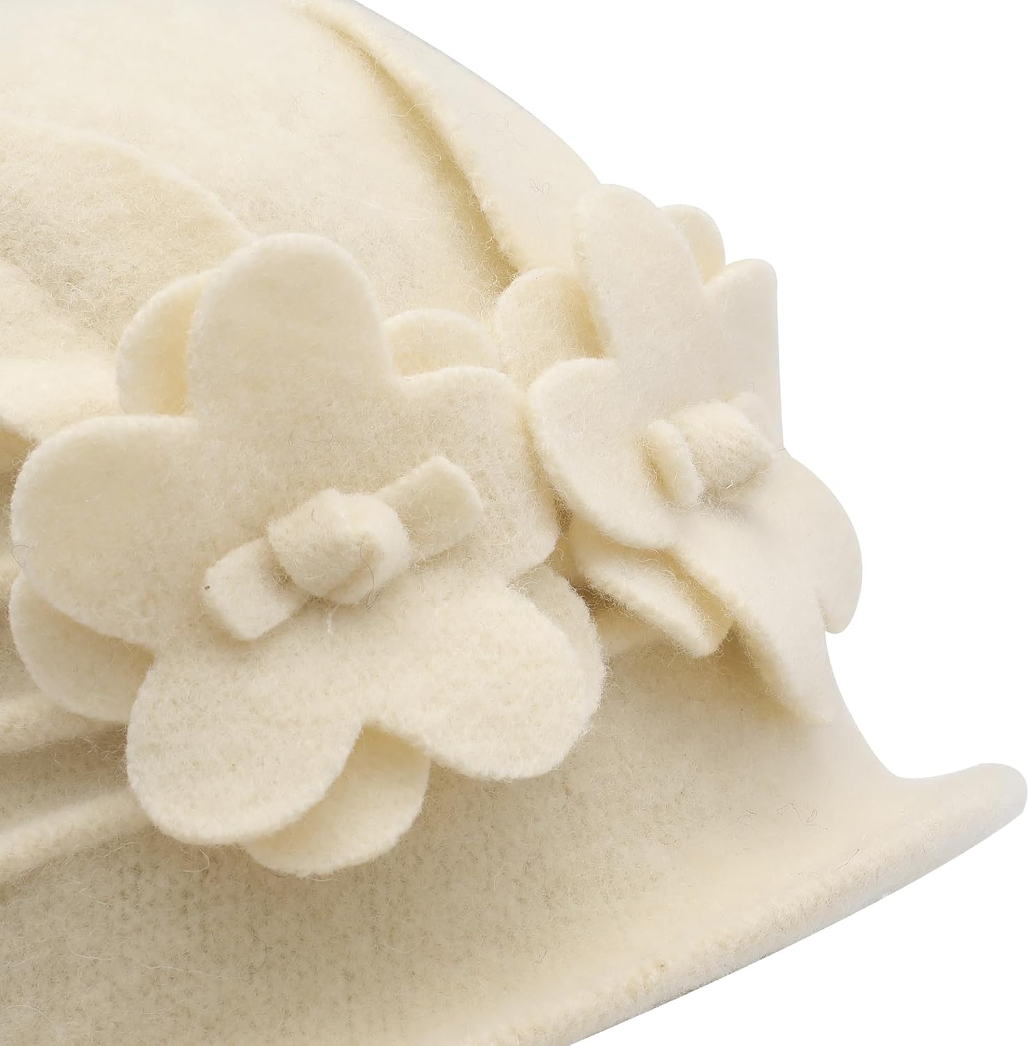 ZLYC Women Wool Cloche Bucket Hat 1920s Vintage Dress Winter Hats with Flower Accent - Image 6