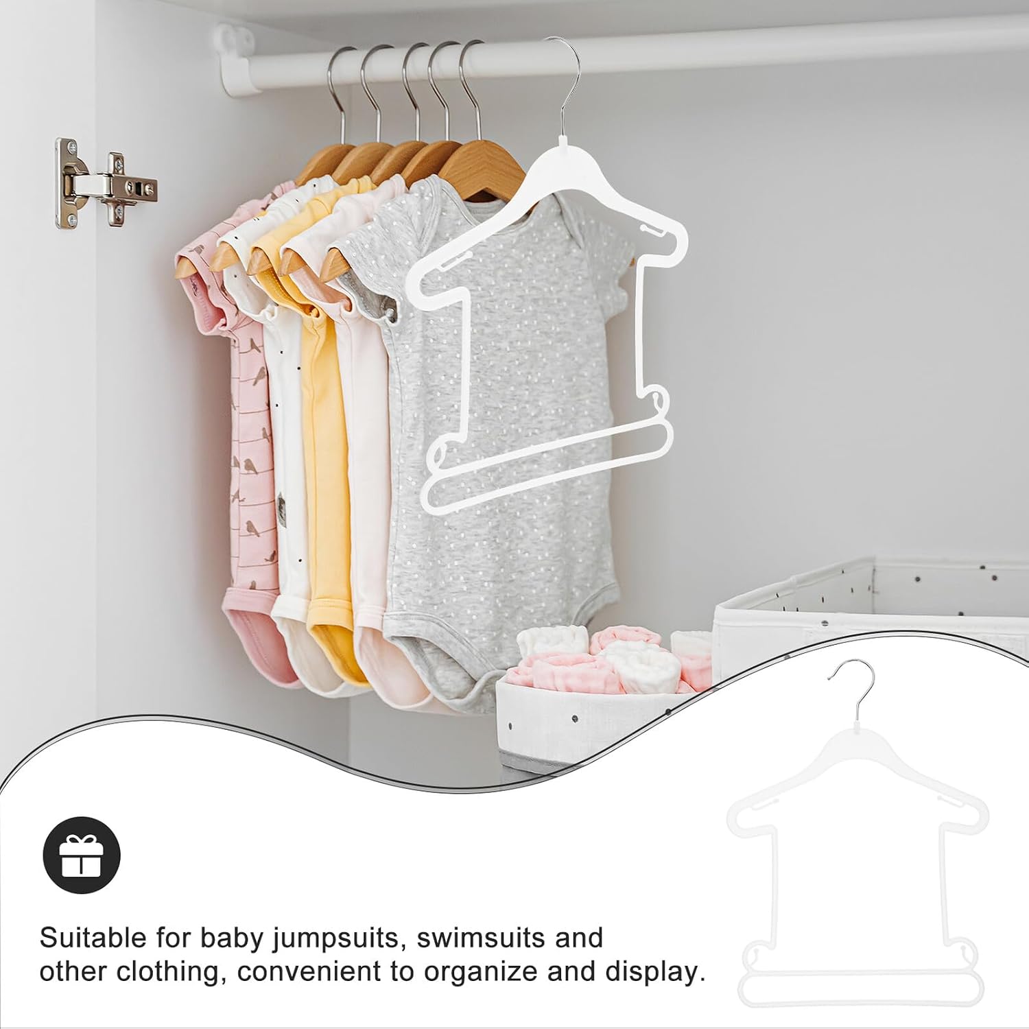OSALADI 10pcs Plastic Clothes Hangers Clothes Organizer Nursery Closet Storage Display Racks for Boys