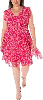 Maison Tara Women's Pleated Ditzy Floral Release Dress