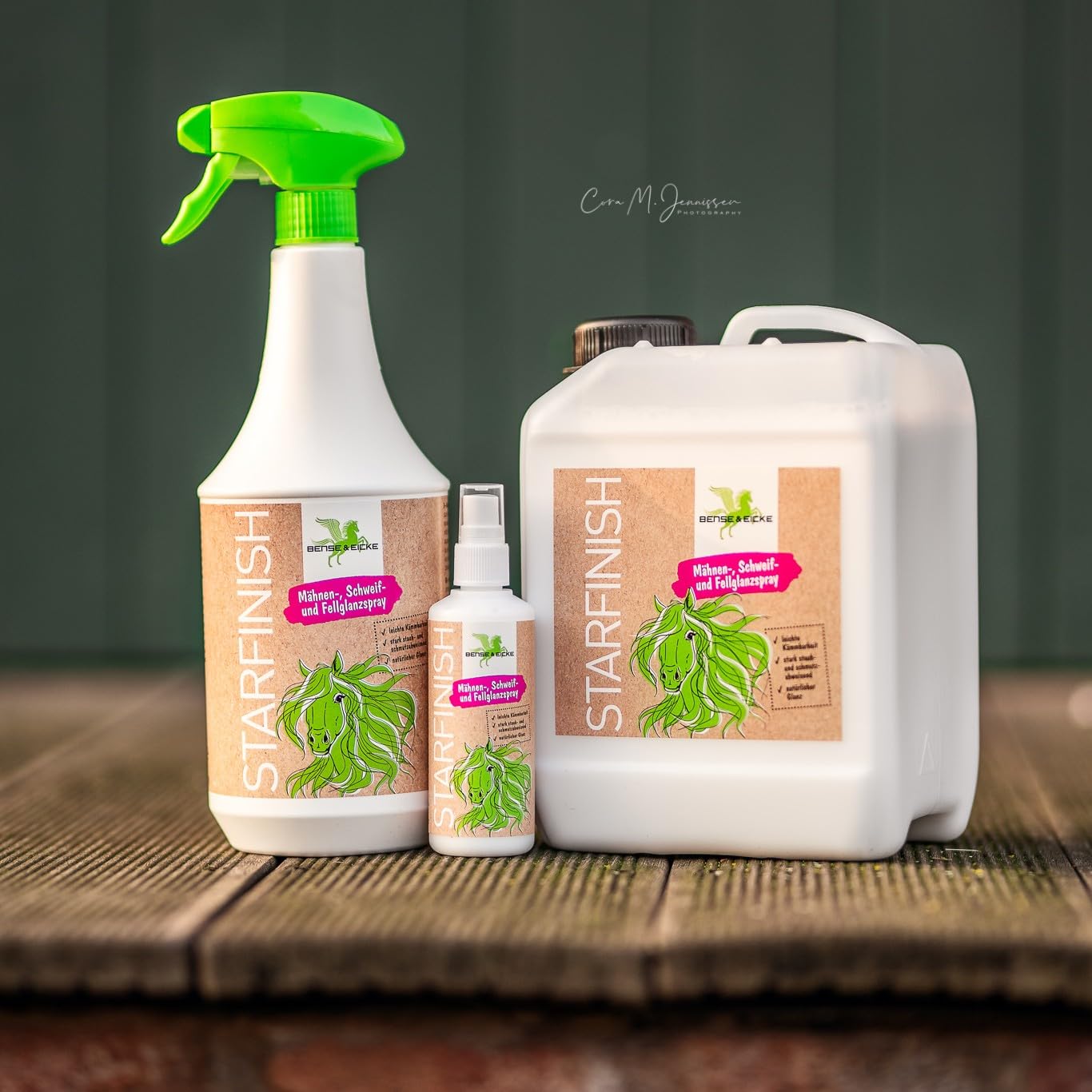Bense & Eicke StarFinish 5 Liter, Mähnen-, Schweif- und Fellglanzspray für Pferde, Staub- und schmutzabweisend, verleiht natürlichen Glanz und leichte Kämmbarkeit