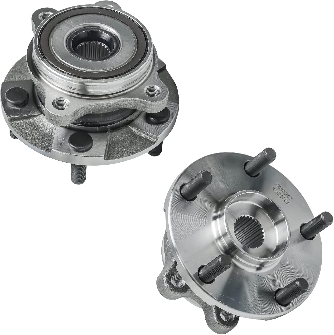 Detroit Axle - 4pc Front Rear Wheel Bearing Hubs Assembly for 2012-2018 Toyota Prius V, 5 Lugs 4 Front and Rear Wheel Bearing and Hubs 2013 2014 2015 2016 2017 Replacement