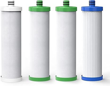 Waterdrop TST-UF Replacement Water Filter, 1-Year Replacement Pack, 4 Filters (2 x P1, 1 x U2, 1 x C3), Replacement for Waterdrop TST-UF & TST-B 3-Stage Under Sink Water Filtration System