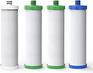 Waterdrop TST-UF Replacement Water Filter, 1-Year Replacement Pack, 4 Filters (2 x P1, 1 x U2, 1 x C3), Replacement for Waterdrop TST-UF & TST-B 3-Stage Under Sink Water Filtration System