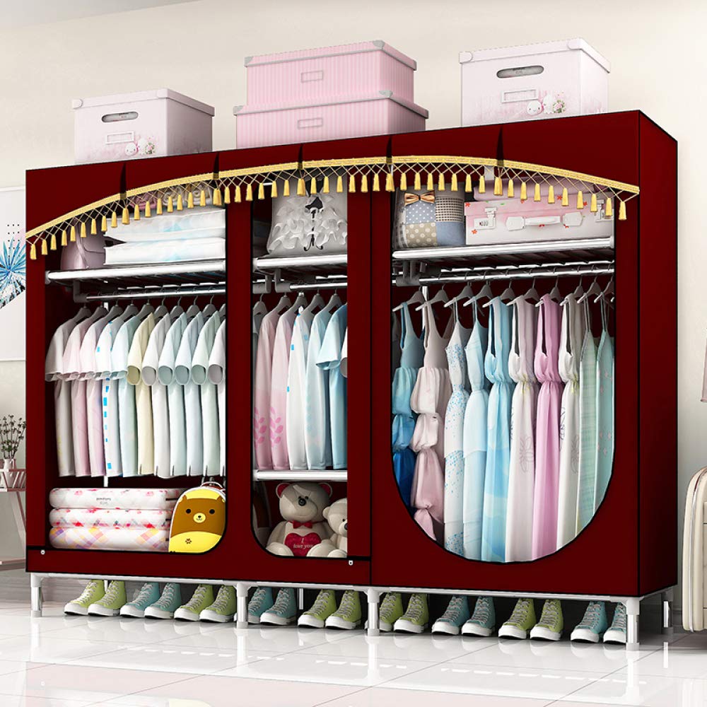 Armoire portable en tissu de 210cm pour le rangement de la chambre