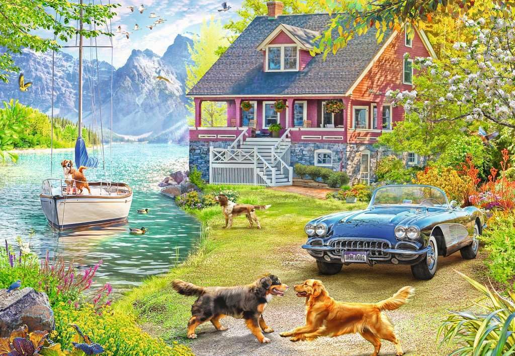 Ravensburger Feel Well & Puzzle & Board - Summer Lake House, 200 piece for Adults and Kids Age 9 Years Up - Image 2