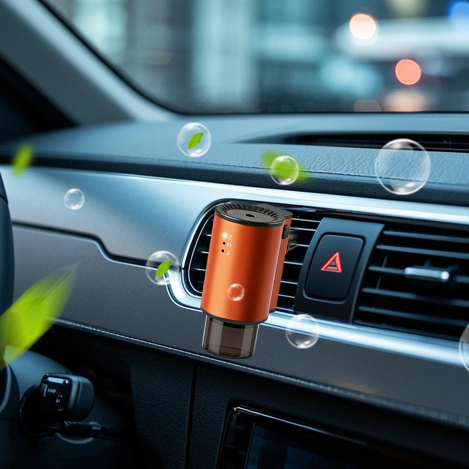 Diffusore di Profumo Auto, con 3 Ricariche Regolabile a 3 Modalità, Diffusore Automatico di Profumo per Veicolo, per Viaggi Stradali Gite Fuori Porta Vacanze in Auto Camion Camper SUV