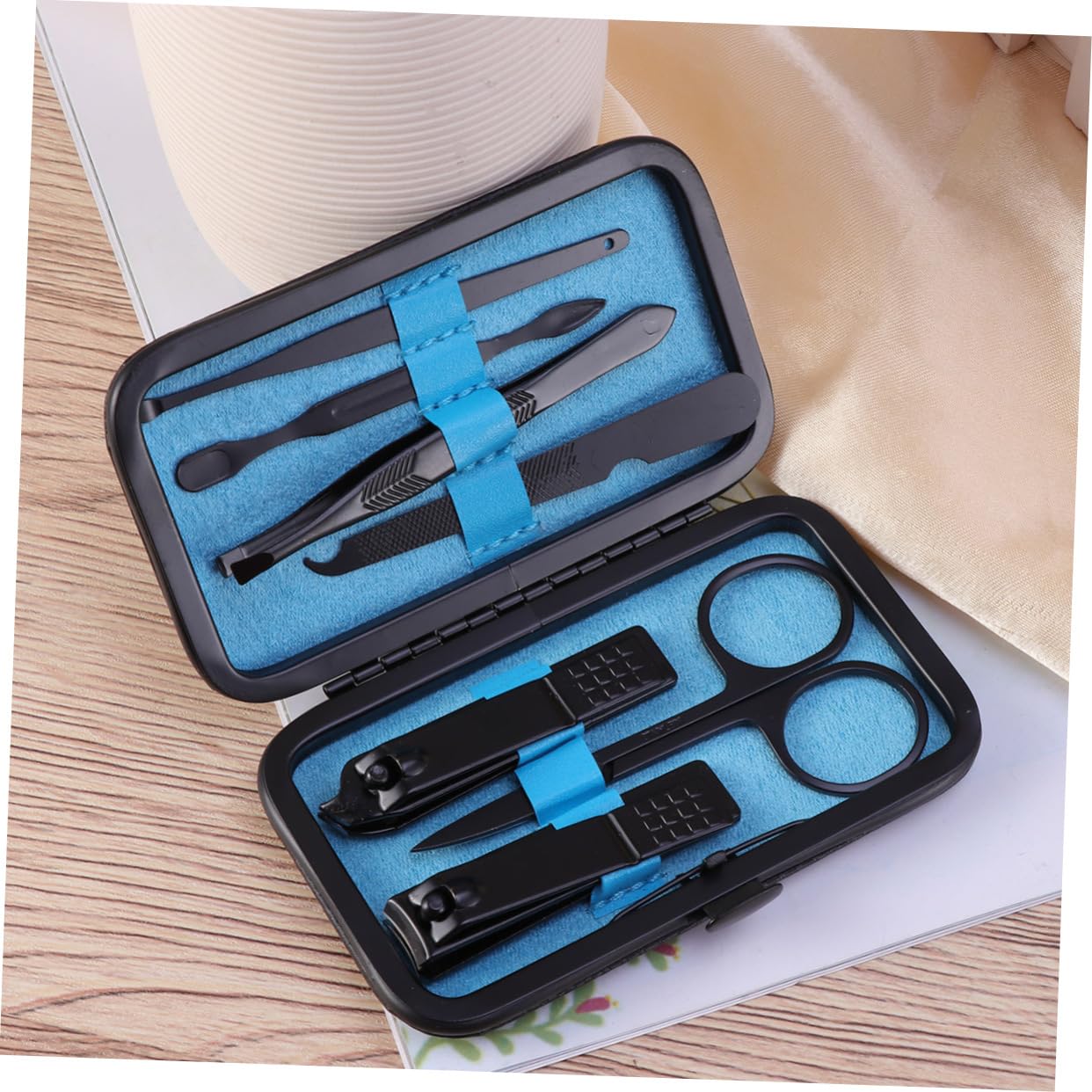 Healeved 21pezzi Manicure e Pedicure Kit Completo Di Strumenti Per La Delle Unghie Inossidabile Colore Blu Per Viaggi e Uso Quotidiano