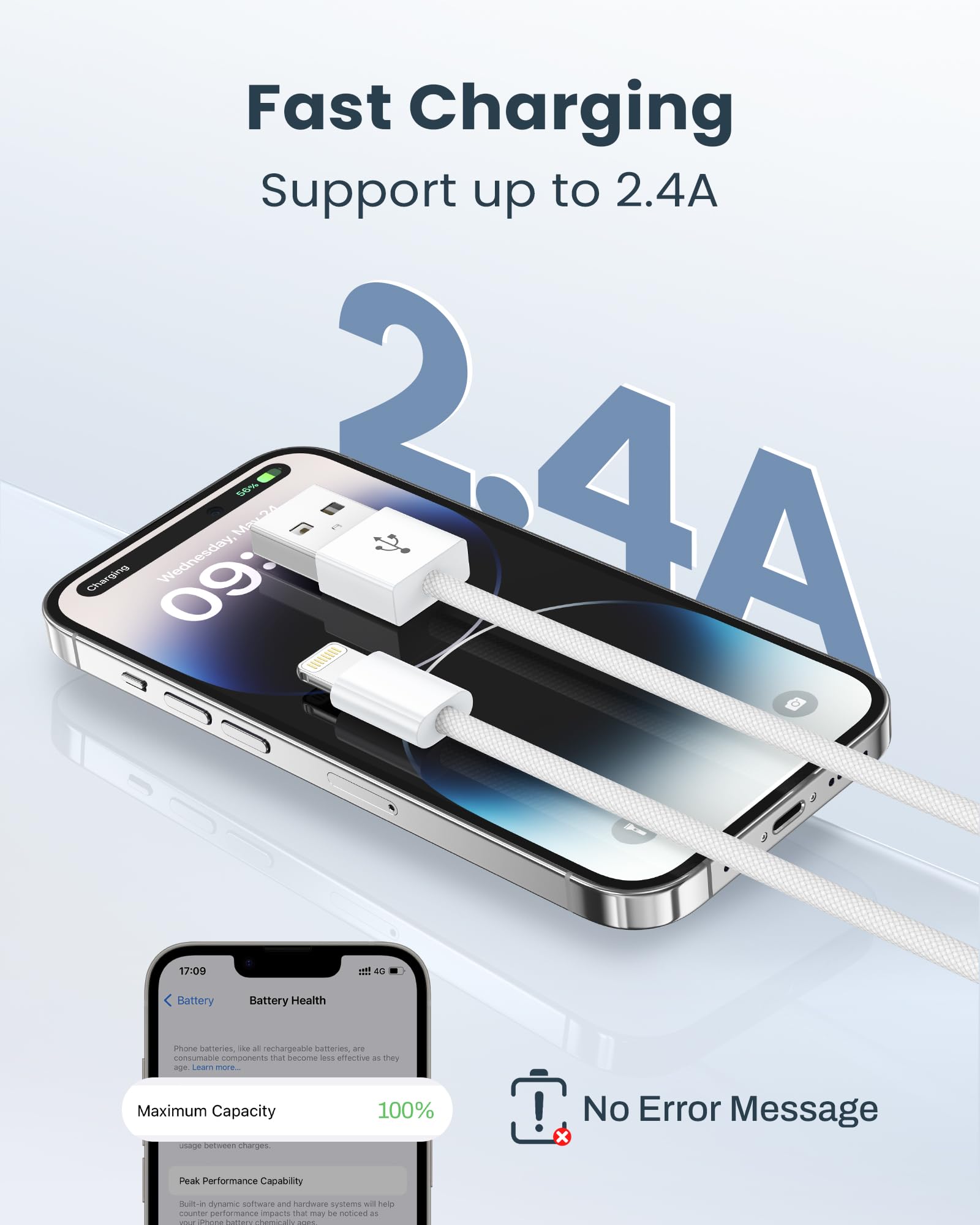 Cavo iPhone Originale Apple [Certificato MFi], 1M Caricatore iPhone Ricarica Cavetto USB Lightning per iPhone 14 13 12 11 Pro Max/Mini/14 13 12 11 XR XS X 8 Plus 8 7 6 SE2020