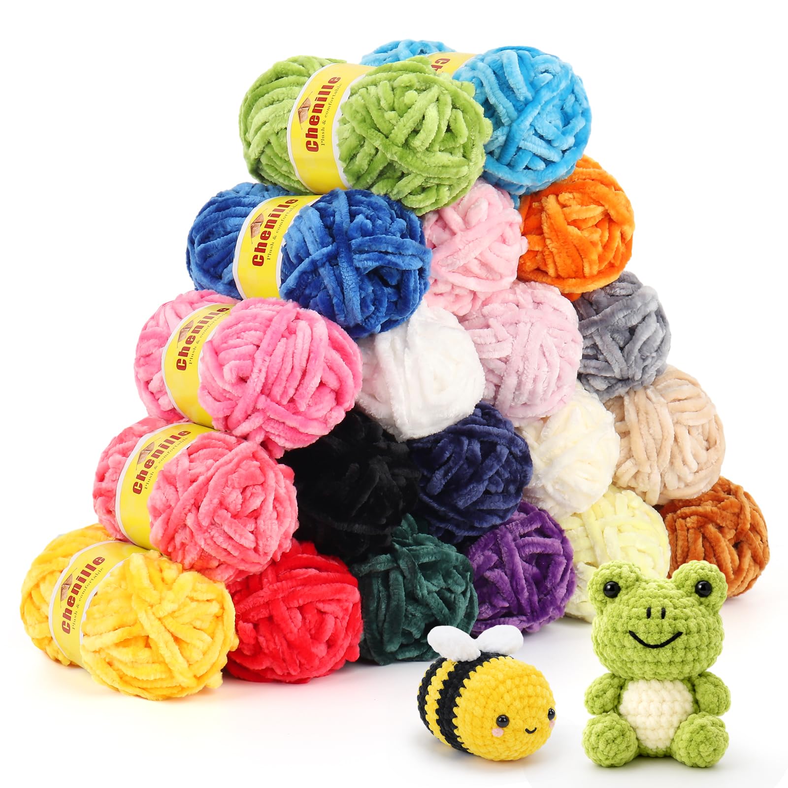 Hilo de felpilla esponjoso para tejer muñecos de peluche y manualidades en casa