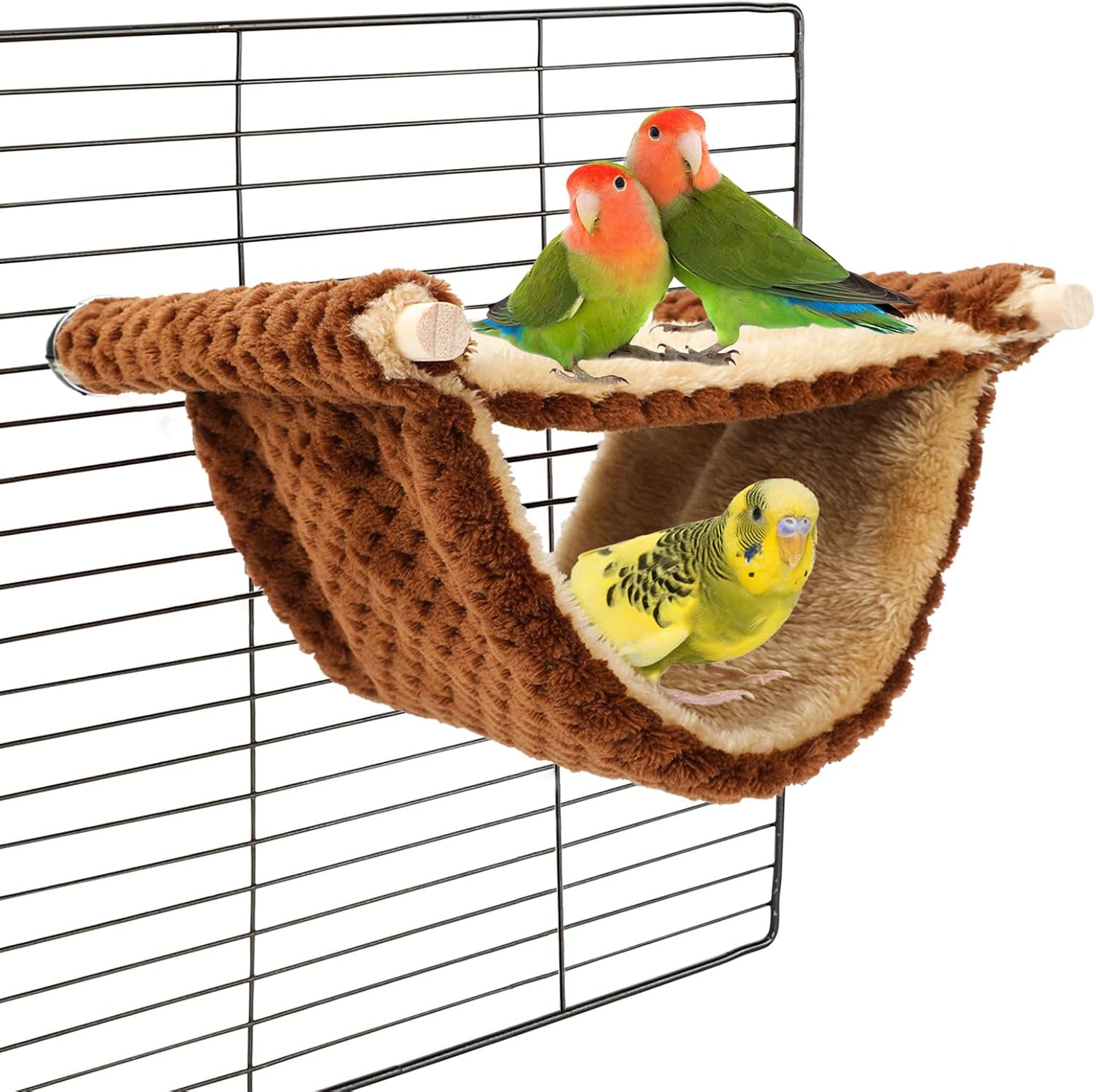Parrot Sleeping Bed - Hanging Hammock Hut For Cockatiels, Budgies & Lovebirds Parrot Bed