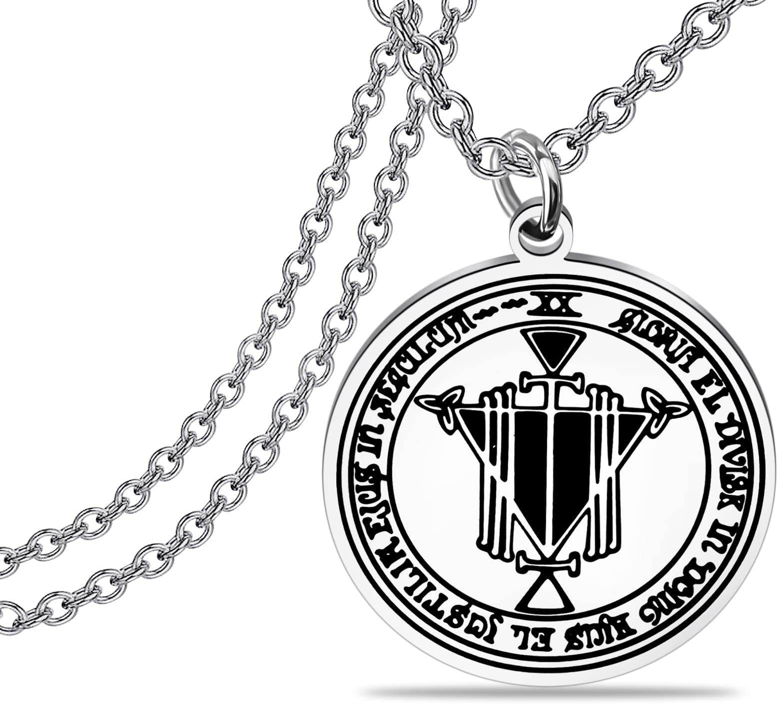 MYSOMYPewter Talisman for Honor and Riches Pentacle Pendant Necklace Goddess Wiccan Jewelry Pagan Pentagram Necklace