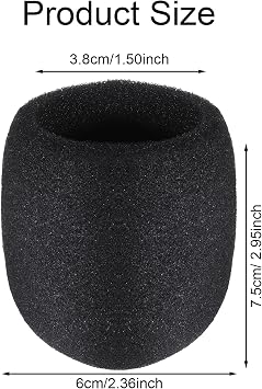 Foam Mic Covers, 8 Pack Black Windscreens & Pop Filters