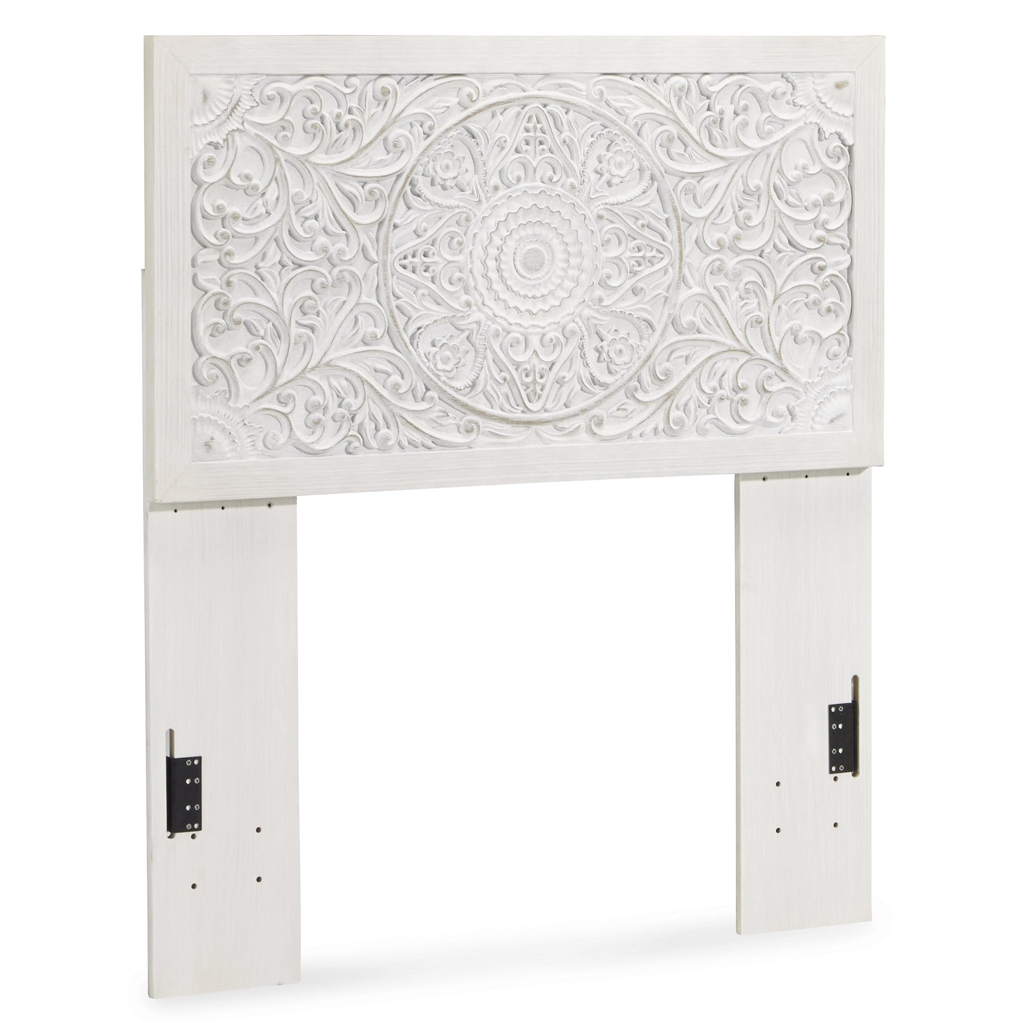 Signature Design By Ashley Paxberry Twin Boho Headboard, Distressed White