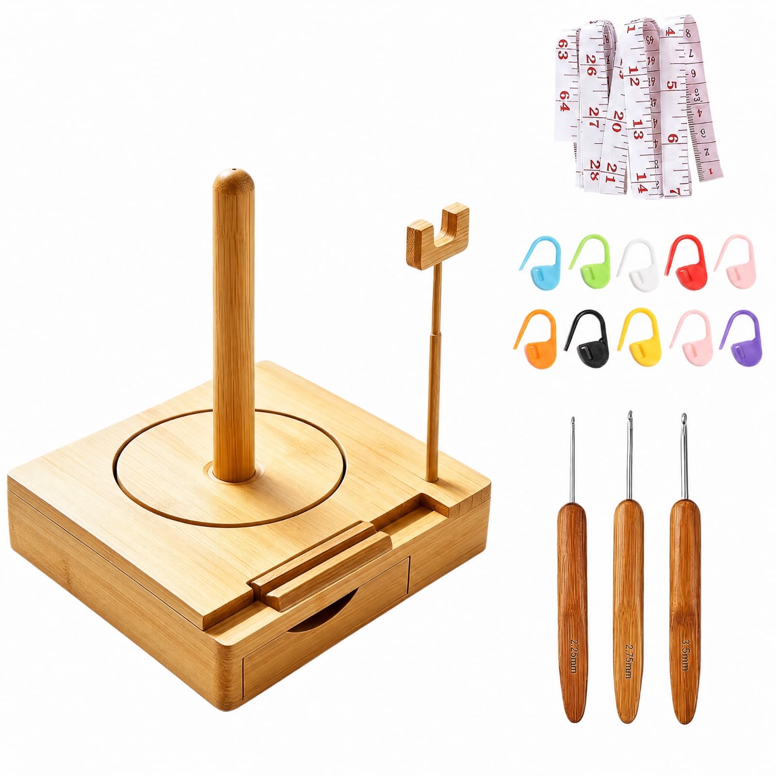 Kit Hilo Compacto Giratorio para Ganchilleros, jedores, Escritorio