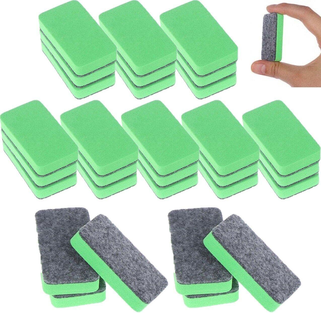 Wudaizhi 30 Mini Whiteboard Erasers Felt Cloth Dry Erase Board