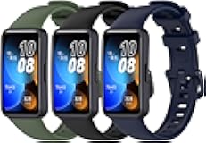 Bands Compatible for Huawei Band 8/9/10 Strap Replacement [3 Packs] Sport Silicone Wristbands Hua wei Band 9 NFC/8NFC/10 NFC Bracelets for Man Woman