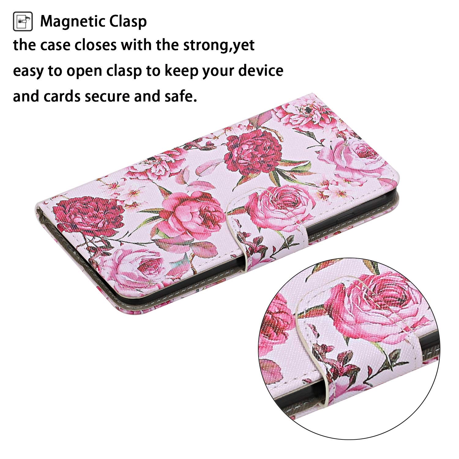 LEMAXELERS Custodia Galaxy A31 Cover Portafoglio,Galaxy A31 Custodia Fiore Totem Goffrato Wallet Shock-Absorption Magnetica Supporto Protettiva Leather Flip Cover,XC Totem Brown