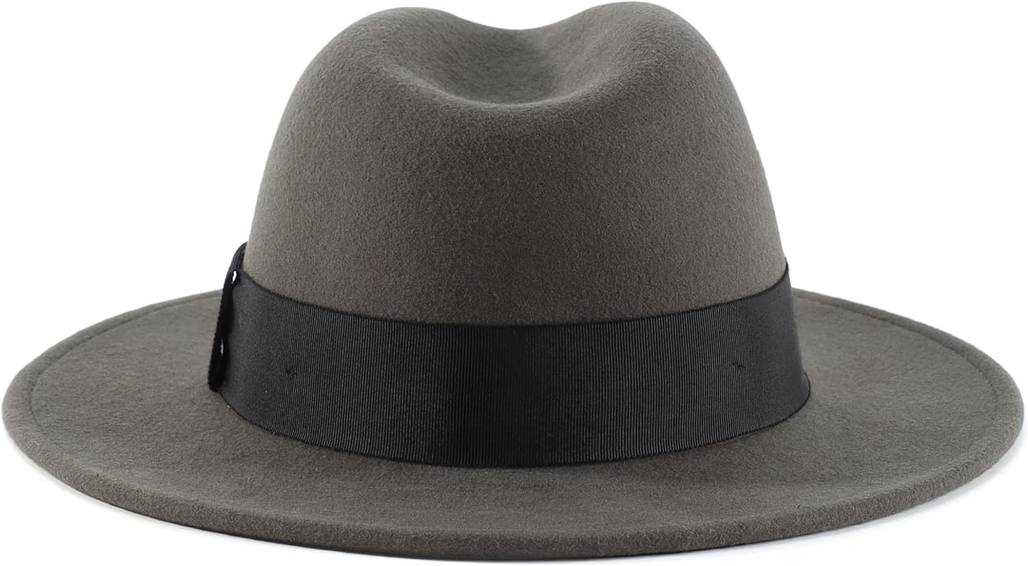 Home Prefer Mens Wool Fedora Hat with Band Classic Wide Brim Fedora Hat for Men Women Panama Dress Hat - Image 5