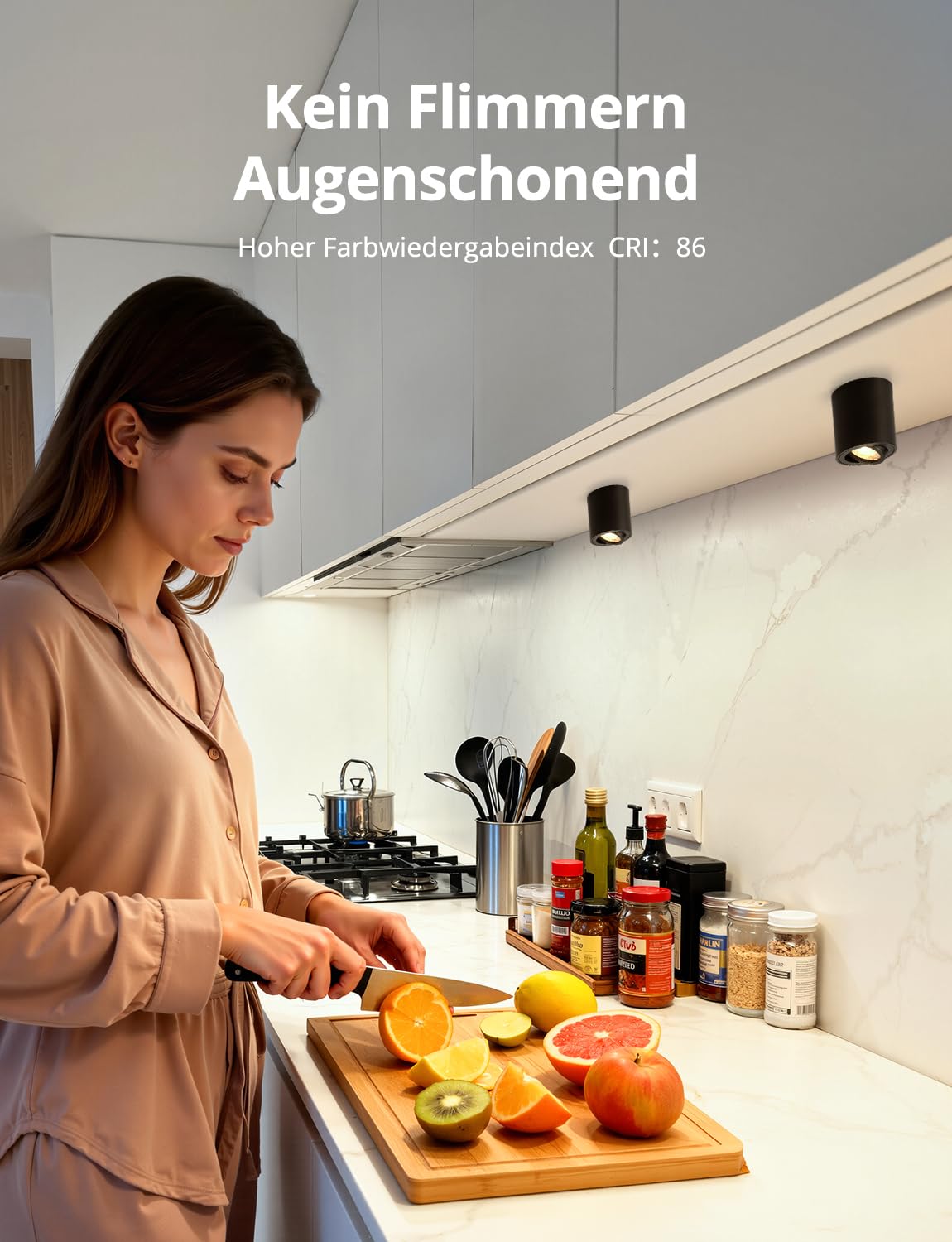 BOJIM 5,5 W LED Aufbauspots Schwarz 230V Aufbaustrahler Dimmbar 530LM Deckenspots Aufputz, Warmweiss Neutralweiss Kaltweiss Ø 80 × 83 mm IP44 für Aussenbereich Bad 4 Stück