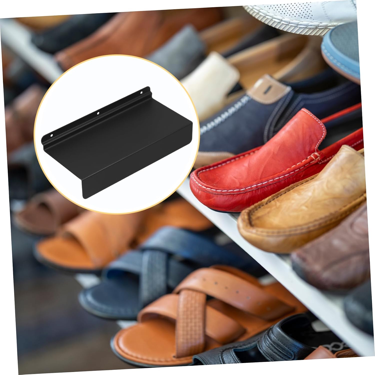 2pcs Wall Mounted Shoe Organizer Display Rack for Sneakers and Heels Space-Saving Shoe Shelf for Retail and Home Use