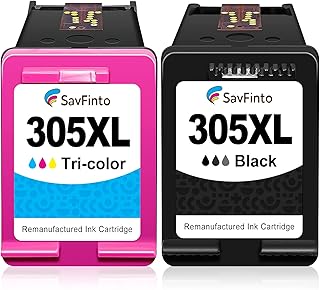 SavFinto 305XL Ink Cartridges Remanufactured for HP 305 Ink Cartridges Compatible for HP DeskJet Plus 2700 4110 4120 4122 HP Envy 6000 6010 6020 6022 6030 HP Envy Pro 6420 6422 6430 6430 6400