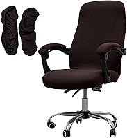 Vista 22 de Melaluxe Funda para silla de oficina con fundas para reposabrazos, funda elástica universal para silla de escritorio, fundas para silla