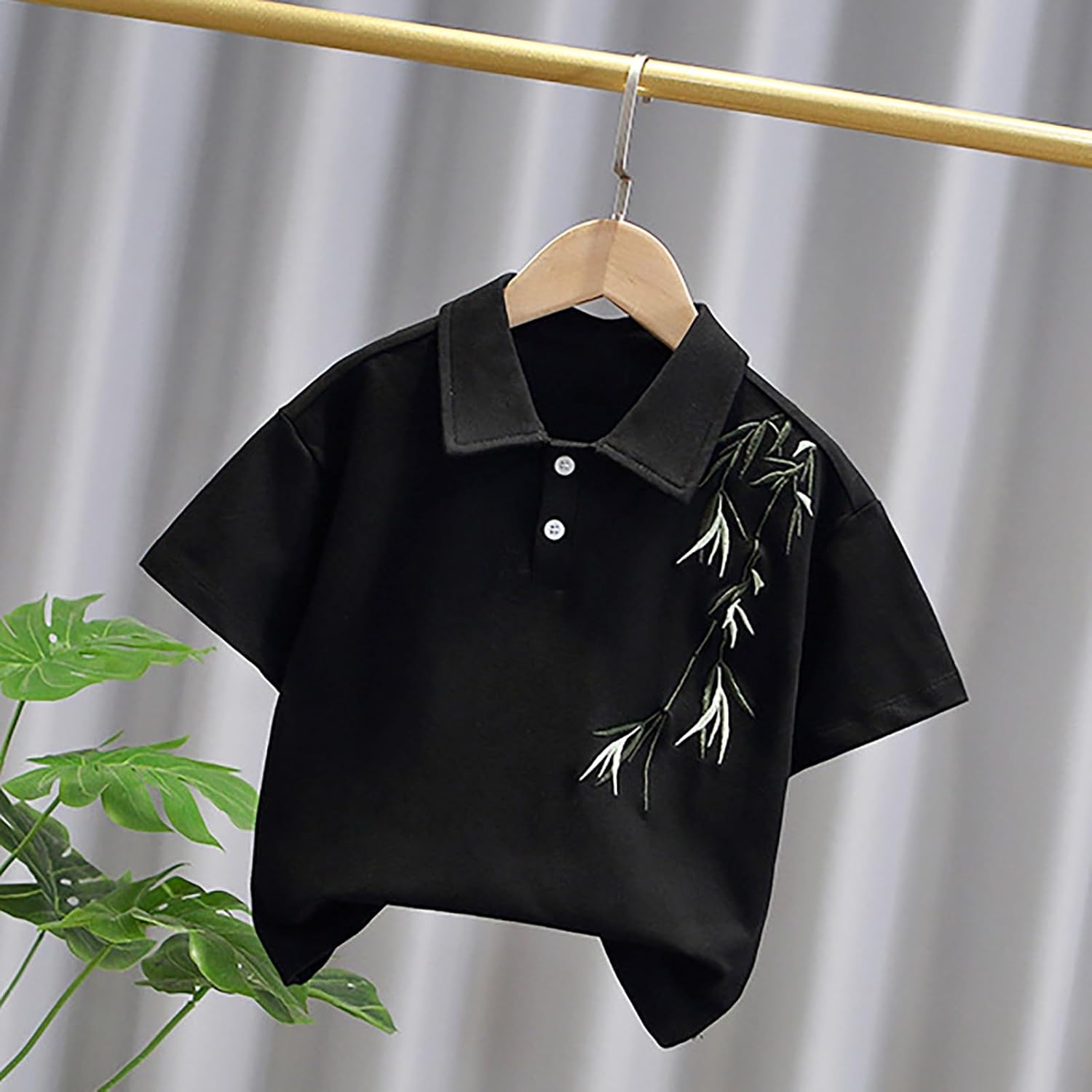 Boys Polo Shirt Cute Graphic Short Sleeve Golf Athletic T Shirts Casual Button up Short Sleeve Loose Fit School Uniform