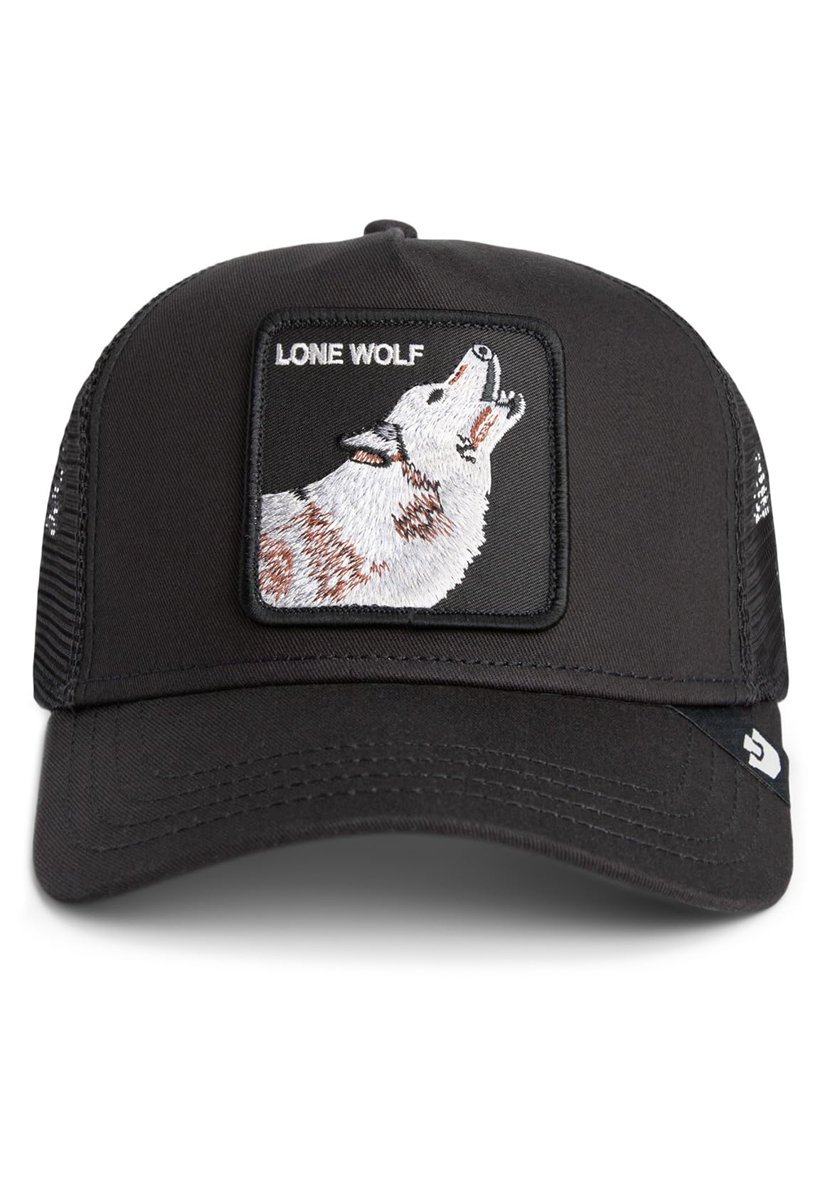 Goorin Bros. Lone Wolf Trucker CapBros. Women/Men - mesh Cap Baseball Snapback Snapback, with Peak Winter Autumn Spring Summer All-Season - One Size Black-Grey