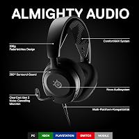 SteelSeries Arctis Nova 1 Gaming Headset – Hi-Fi Driver, 360° Surround Sound, AirWeave Memory Foam fülpárna, zajszűrő mikrofon, PC/PS5/Xbox 3